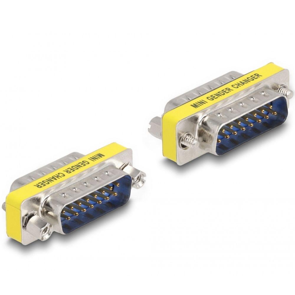 Delock Adapter Sub D 15-polet Stik > Stik Kønsskifter - Delock