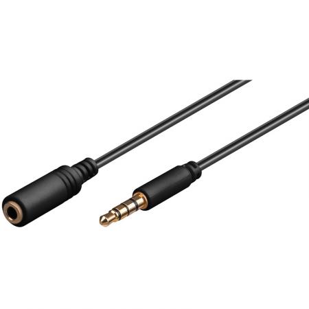Klinkkable 3,5mm ST/BU 4Pin iPhone 5,0m sort Delock