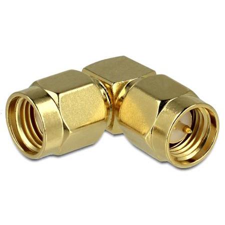 RP-SMA stik til SMA stik vinkeladapter 50 Ohm