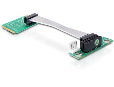 Delock Riserkort Mini PCI Express > PCI Express x1 venstre indstik 13 cm - Delock
