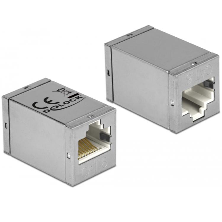 Adapter RJ45 hun / hun Cat.6 / metal