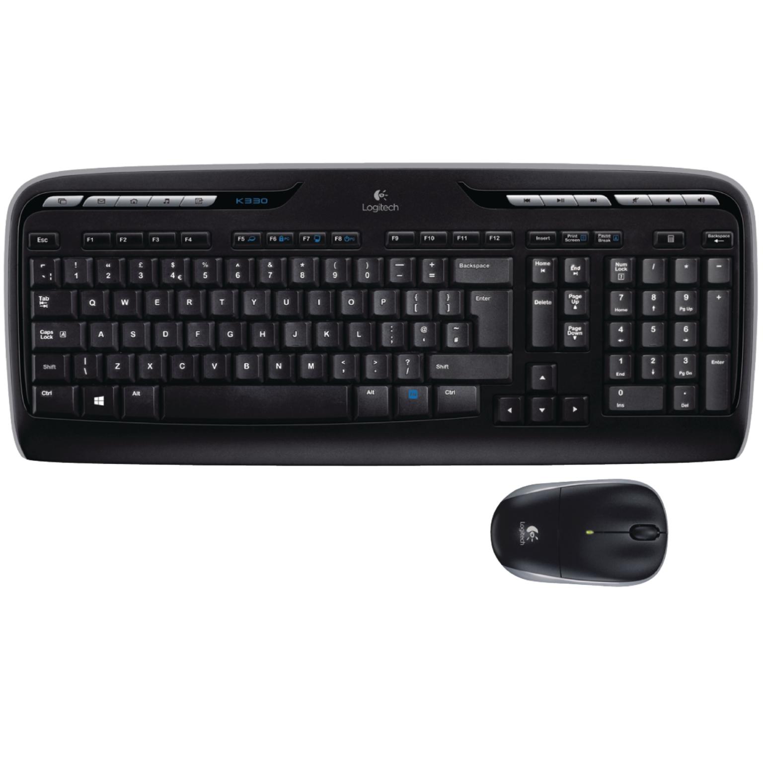 Trådløst tastatur med mus - Logitech - MK330