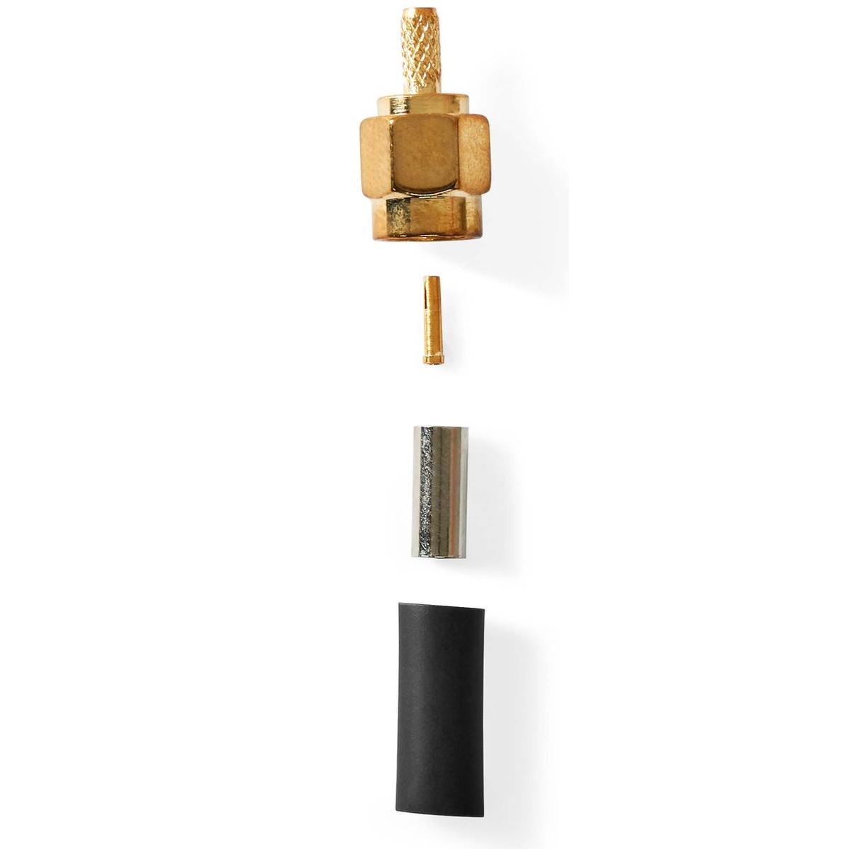 RP-SMA stik RG-174 RG-316 50 Ohm krimp forgyldt