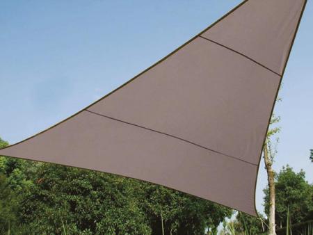 SOLSEGEL TREKANT 5 x 5 x 5 m, Farve: taupe - Perel