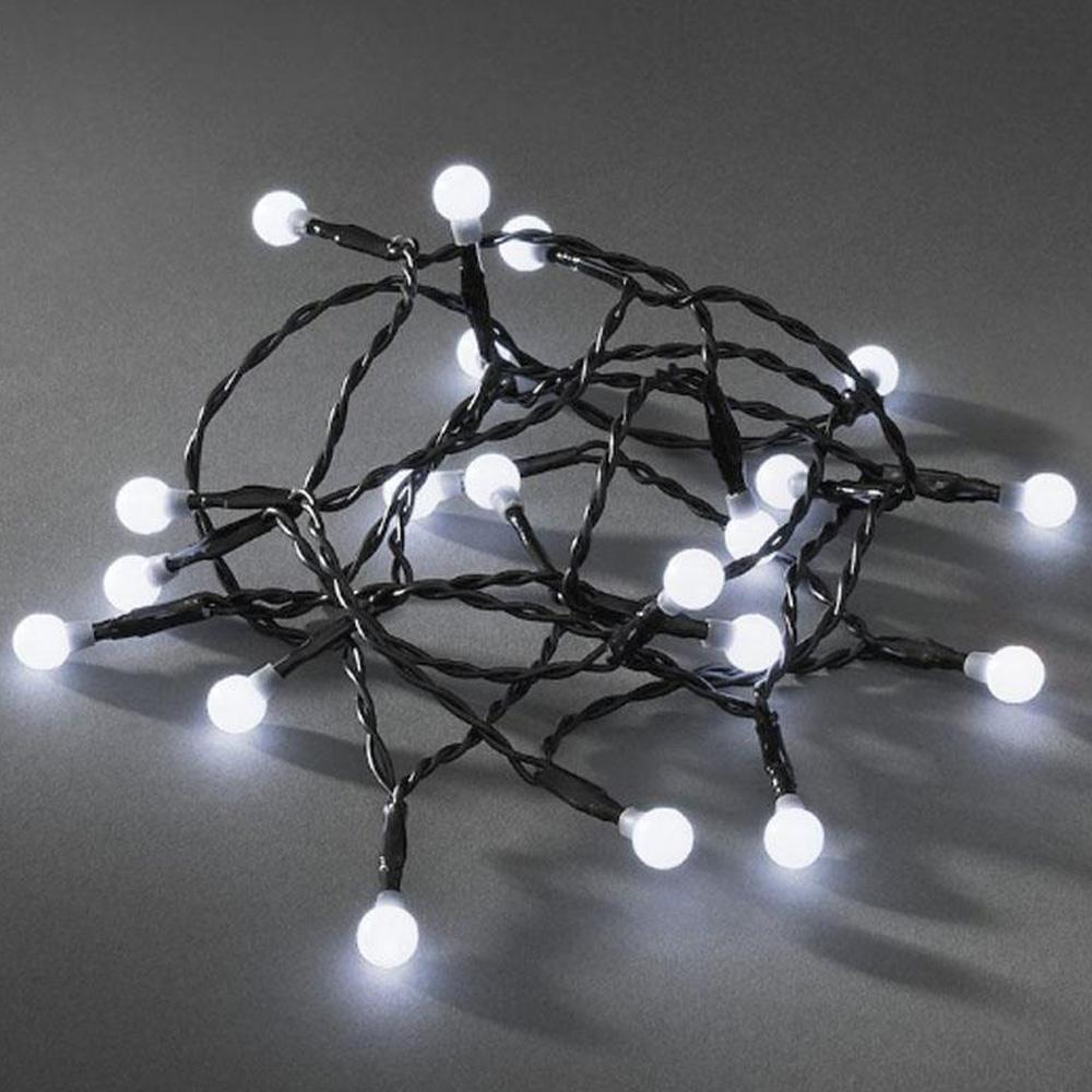 Lyssnor - LED julebelysning indendørs - 20 lamper - 1,52 meter - varm hvid - 3x AA