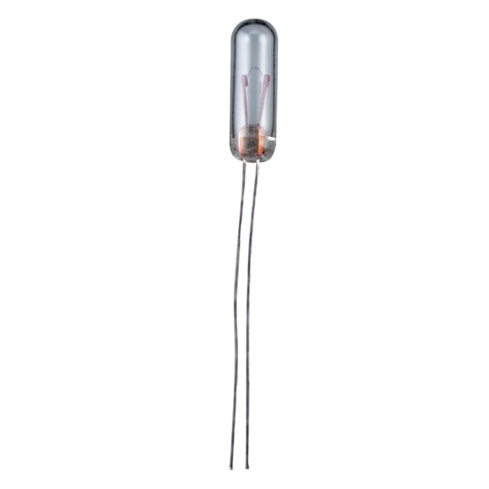 Mini neonlampe varm hvid med trådede ender til indikering