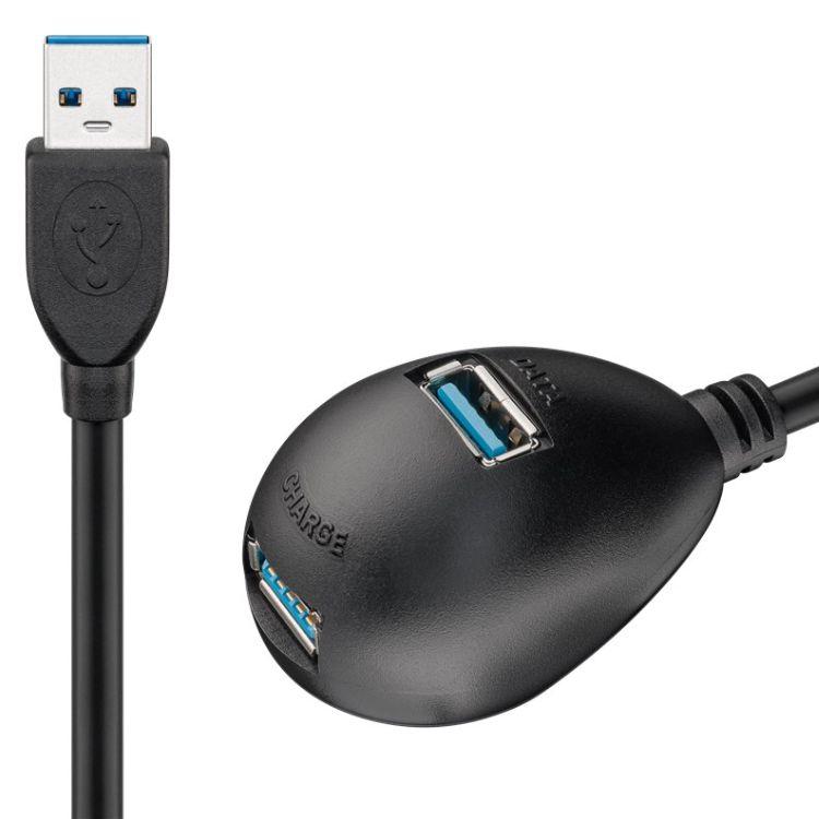 USB A Forlængerkabel Hub Docking Splitter