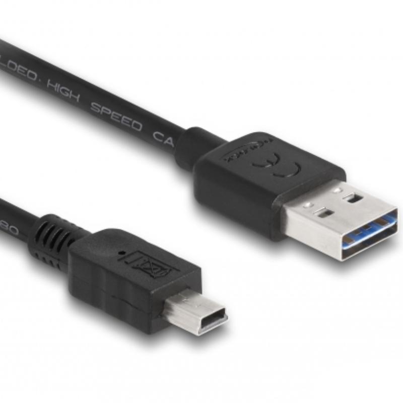 Nem USB - USB A til Mini USB Kabel - Sort