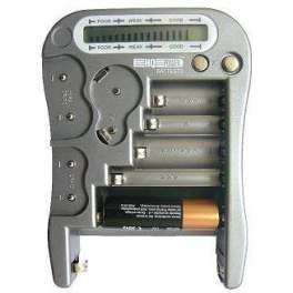 Batteritester - AA, AAA, C, D, E-blok og knapceller