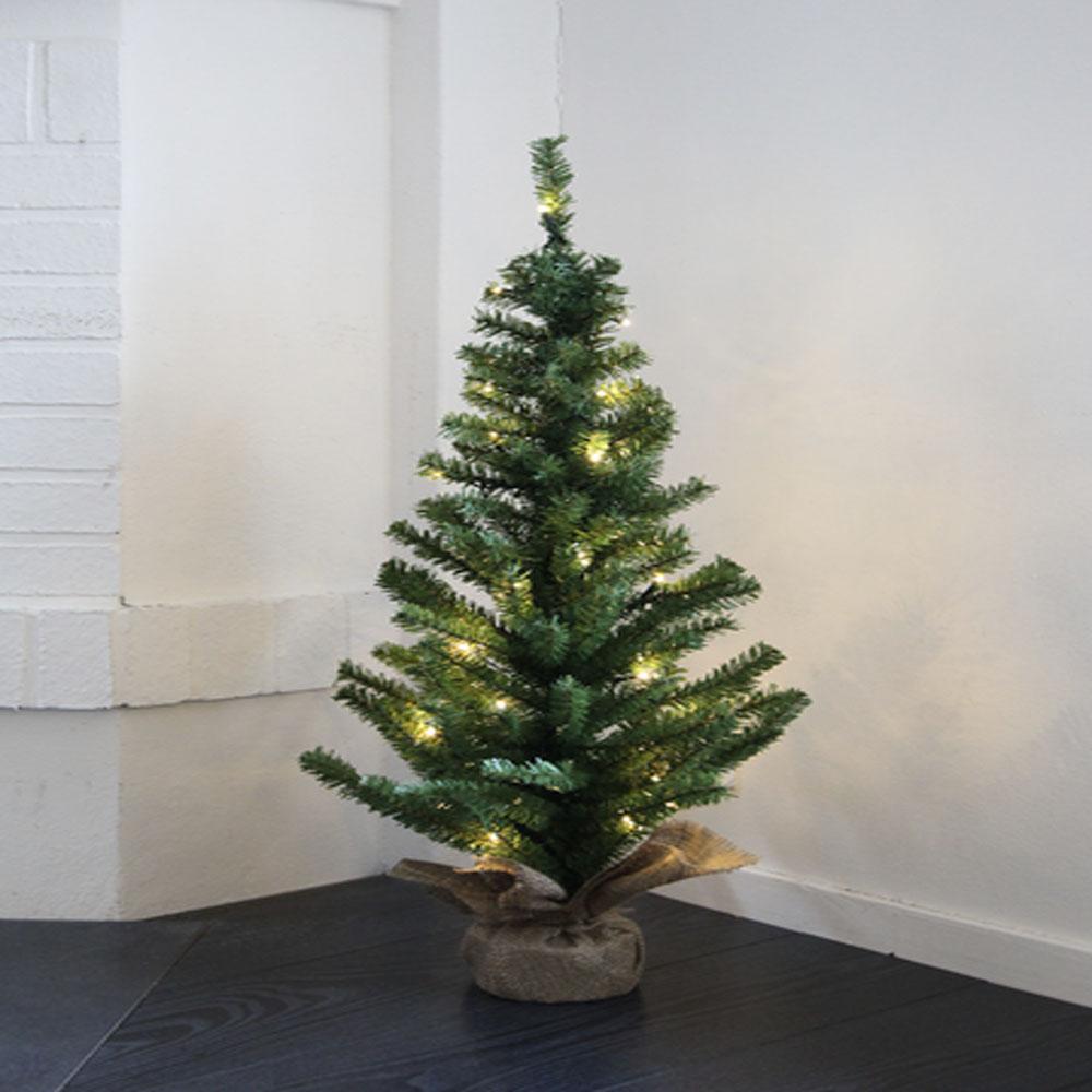 Juletræ - led-julelys indendørs - 50 lys - 90 x 50 cm - varm hvid