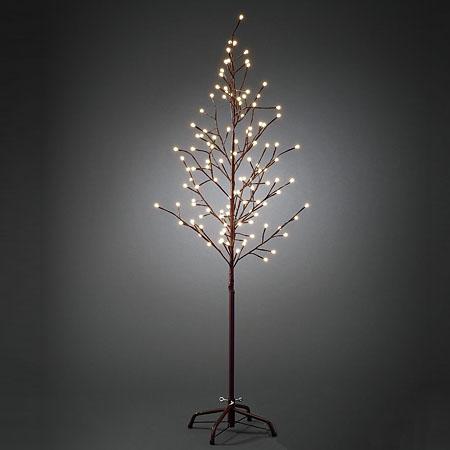 Juletræ - led-julelys udendørs og indendørs - 120 lys - 150 x 85 cm - varm hvid
