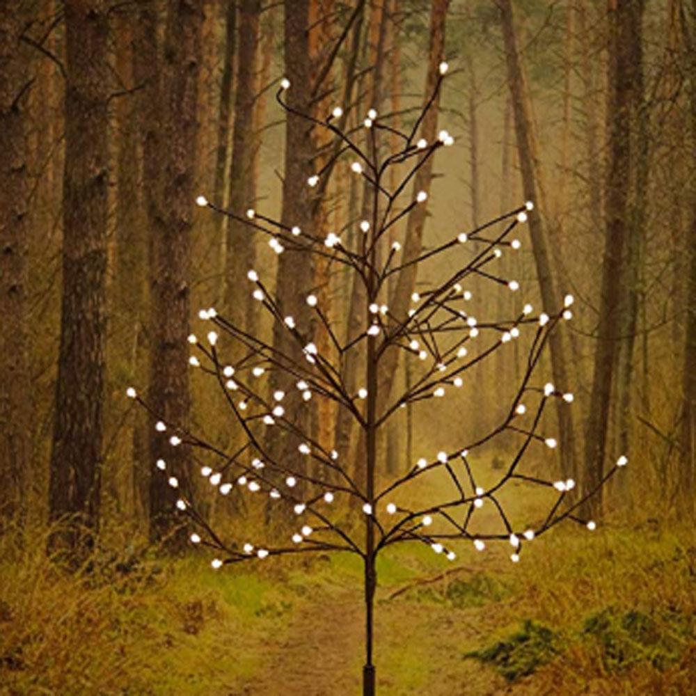 Juletræ - led-julelys udendørs og indendørs - 120 lys - 150 x 85 cm - varm hvid
