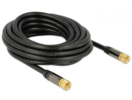 Kabel med F-stik - Delock