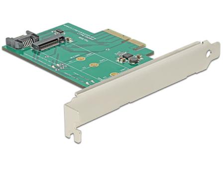 PCI Express til 7-pin SATA + M.2 NGFF-adapter - Delock