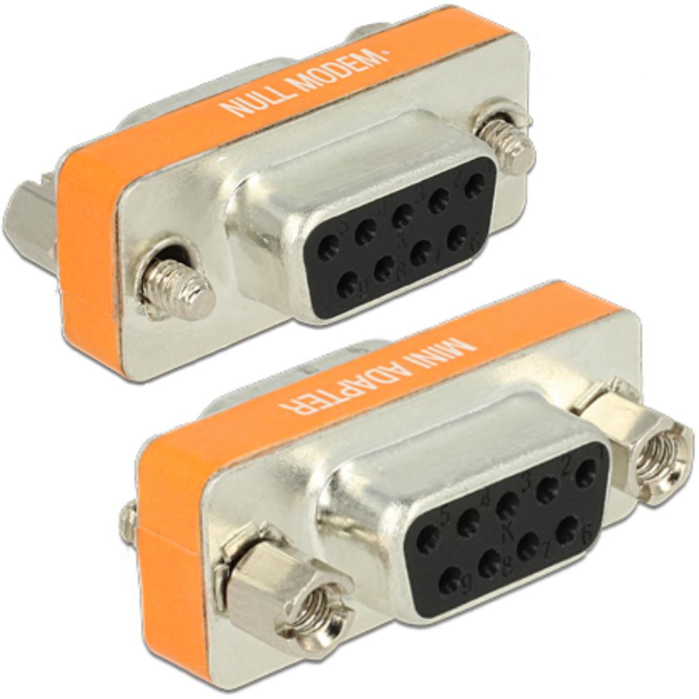 Delock Adapter Nullmodem Sub D 9 Pin Stik > Stik Gender Changer