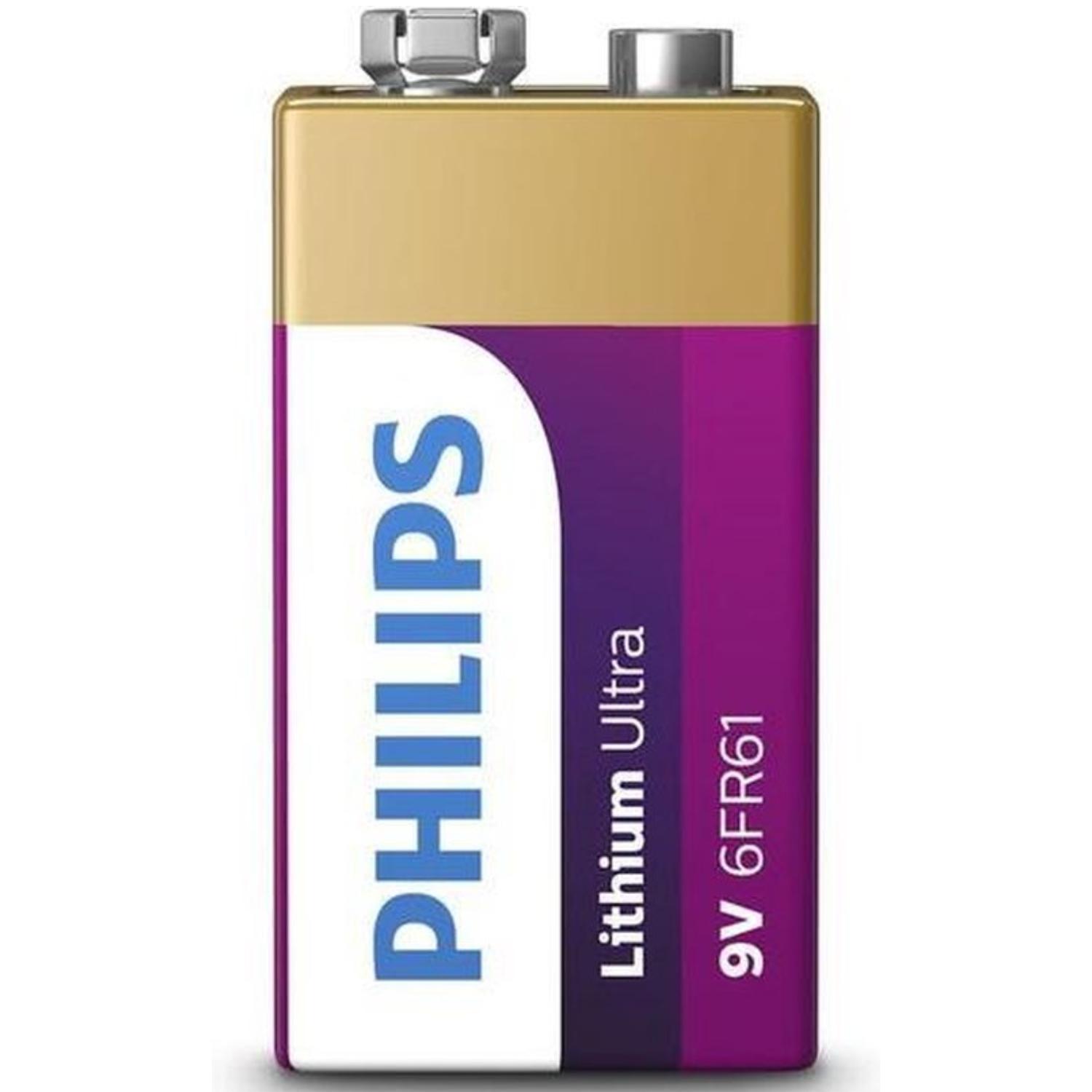 Philips Blok Batterij - Lithium - 9 Volt