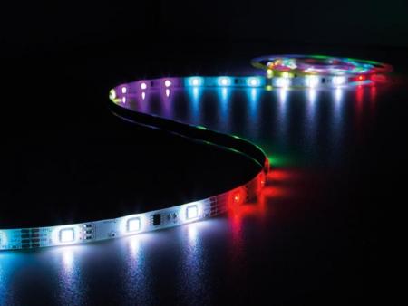 BYGGE SÆT MED DIGITALT ANIMERET LED STRIP, CONTROLLER OG STRØMFORSYNING RGB 150 L - Vellight