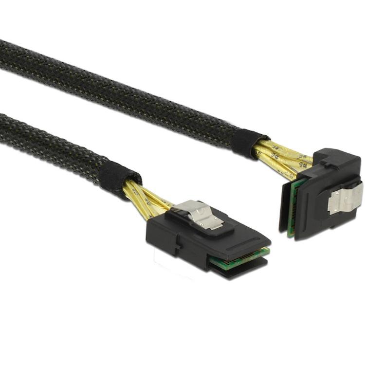 Delock Cable Mini SAS SFF-8087 > Mini SAS SFF-8087 gewinkelt 0,5 m