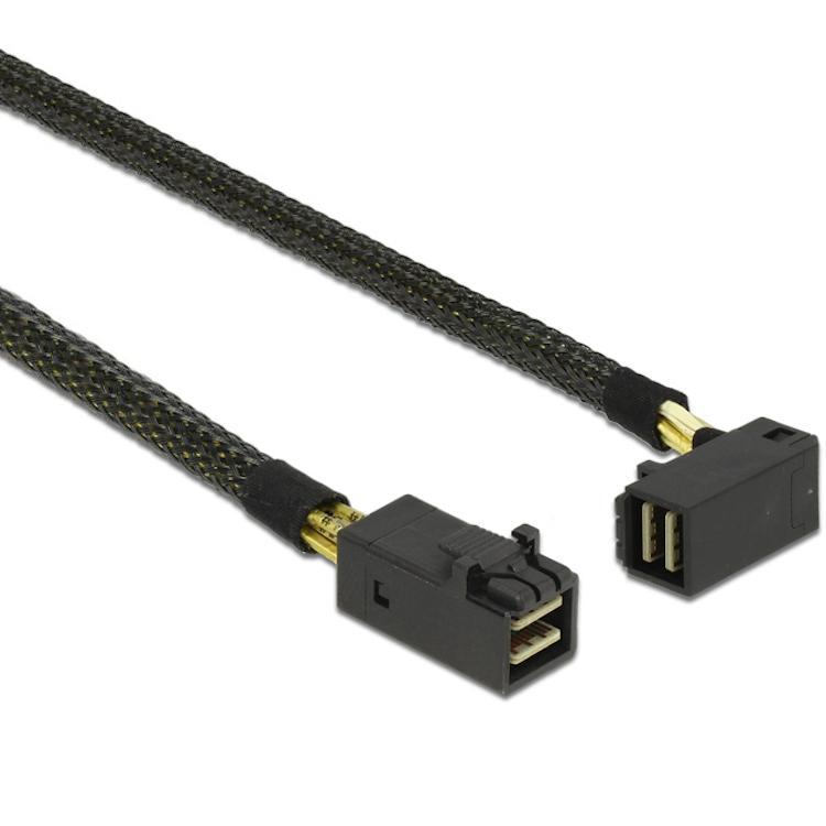 Delock Cable Mini SAS HD SFF-8643 > Mini SAS HD SFF-8643 gewinkelt 0,5 m