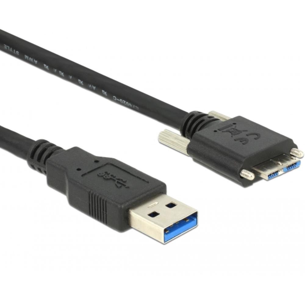 Delock Kabel USB 3.0 Type A Stik > USB 3.0 Type Micro B Stik med Skrue