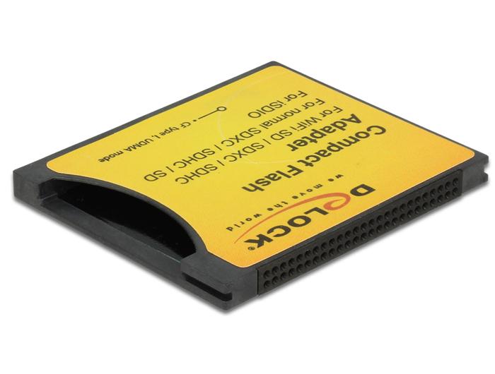 DeLOCK Compact Flash Adapter til iSDIO (Wi-Fi SD), SDHC, SDXC Multi - Delock