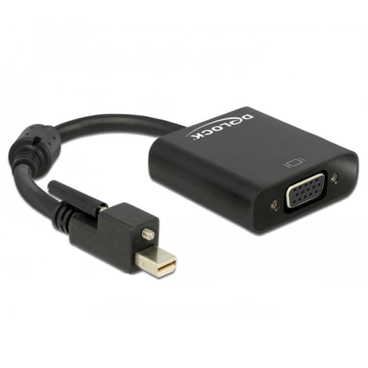 Delock Adapter mini DisplayPort 1.2 Stik med skrue > VGA-stik - Delock