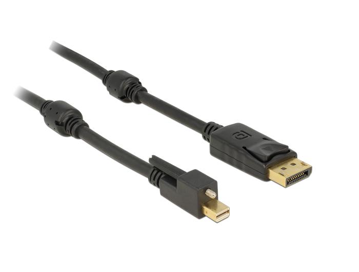 Delock Kabel mini DisplayPort 1.2 Stik med skrue > DisplayPort Stik - Delock