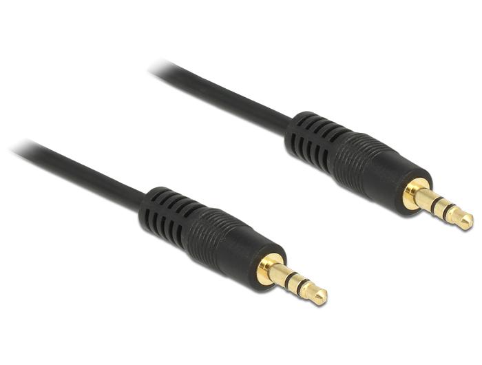 Delock Jackkabel 3,5 mm 3-polet stik > stik 3 m sort - Delock