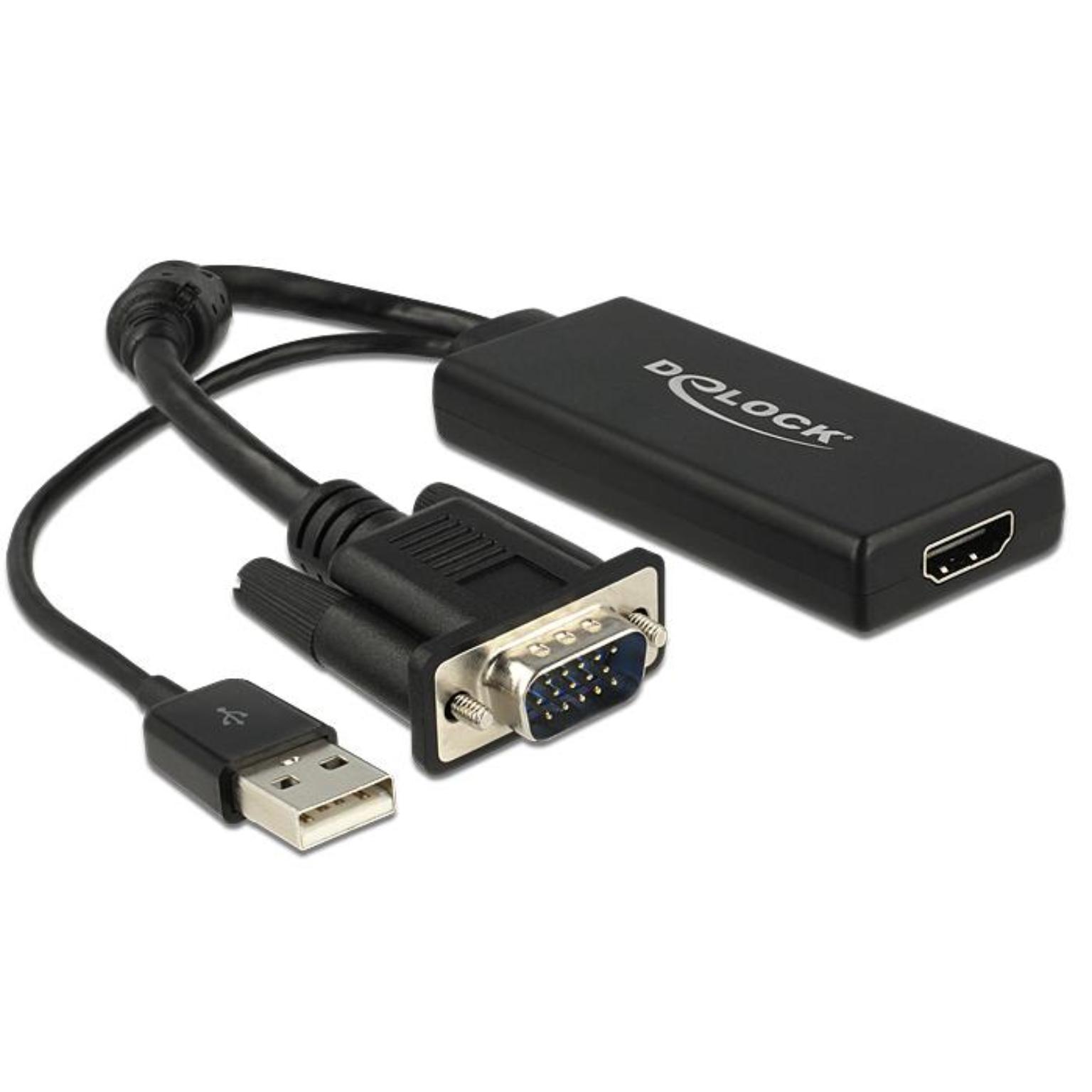 USB/VGA til HDMI-konverter - Delock