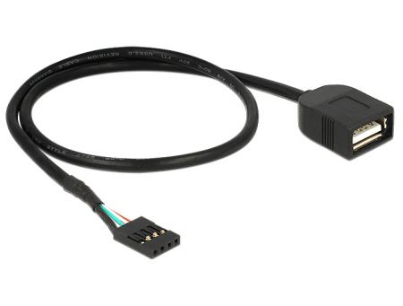 USB Kabel Stiftliste Hun> USB 2.0 Type A Hun 40 cm - Delock