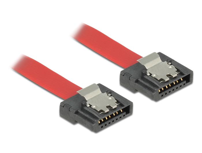Delock Kabel SATA FLEXI 6 Gb/s 50 cm rød Metal - Delock