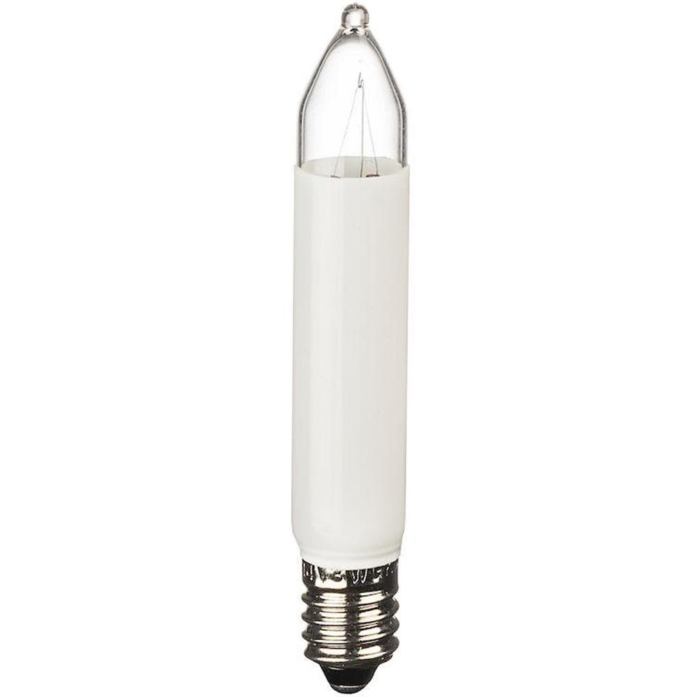 Julelys - ekstra julelys - E10 - 2 stk - 7 volt - varm hvid