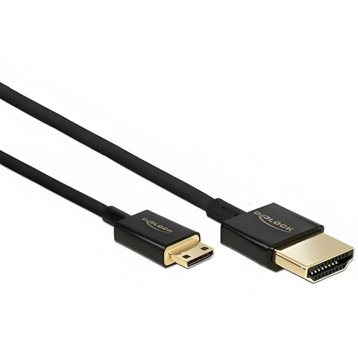Delock Kabel High Speed HDMI mit Ethernet - HDMI-A Stecker > HDMI Min