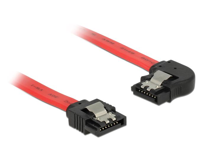 Delock Kabel SATA 6 Gb/s Stik lige > SATA Stik venstre vinklet 20 cm - Delock