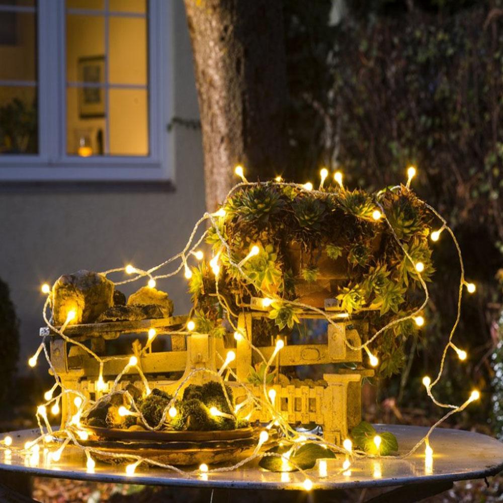 Cluster lighting - led-julelys udendørs og indendørs - 80 lys - 6,32 meter - varm hvid