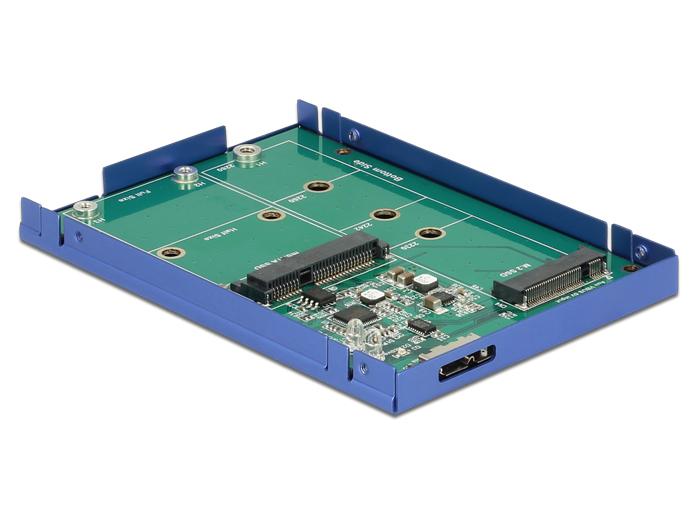 M.2 NGFF + mSATA SSD til USB 3.1-kabinet