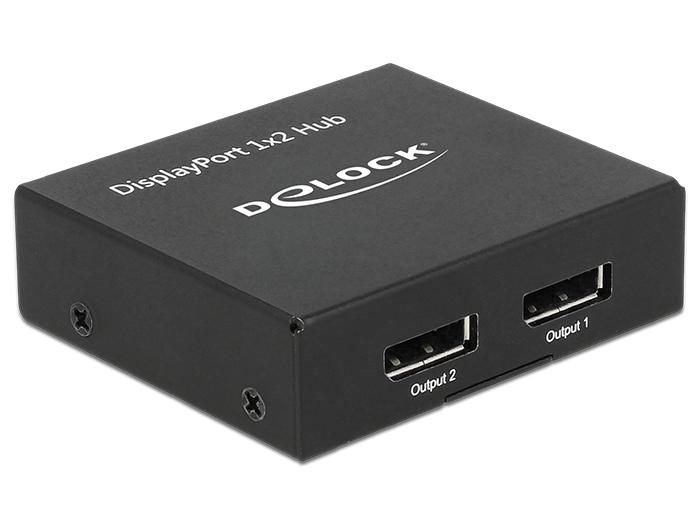 Delock DisplayPort 1.2 Splitter 1 x DisplayPort indgang > 2 x DisplayPort udgang 4 - Delock