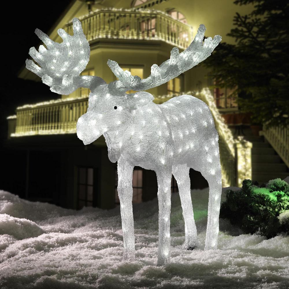 Julelys - led-julefigur - 200 lys - 60 x 100 centimeter - kold hvid