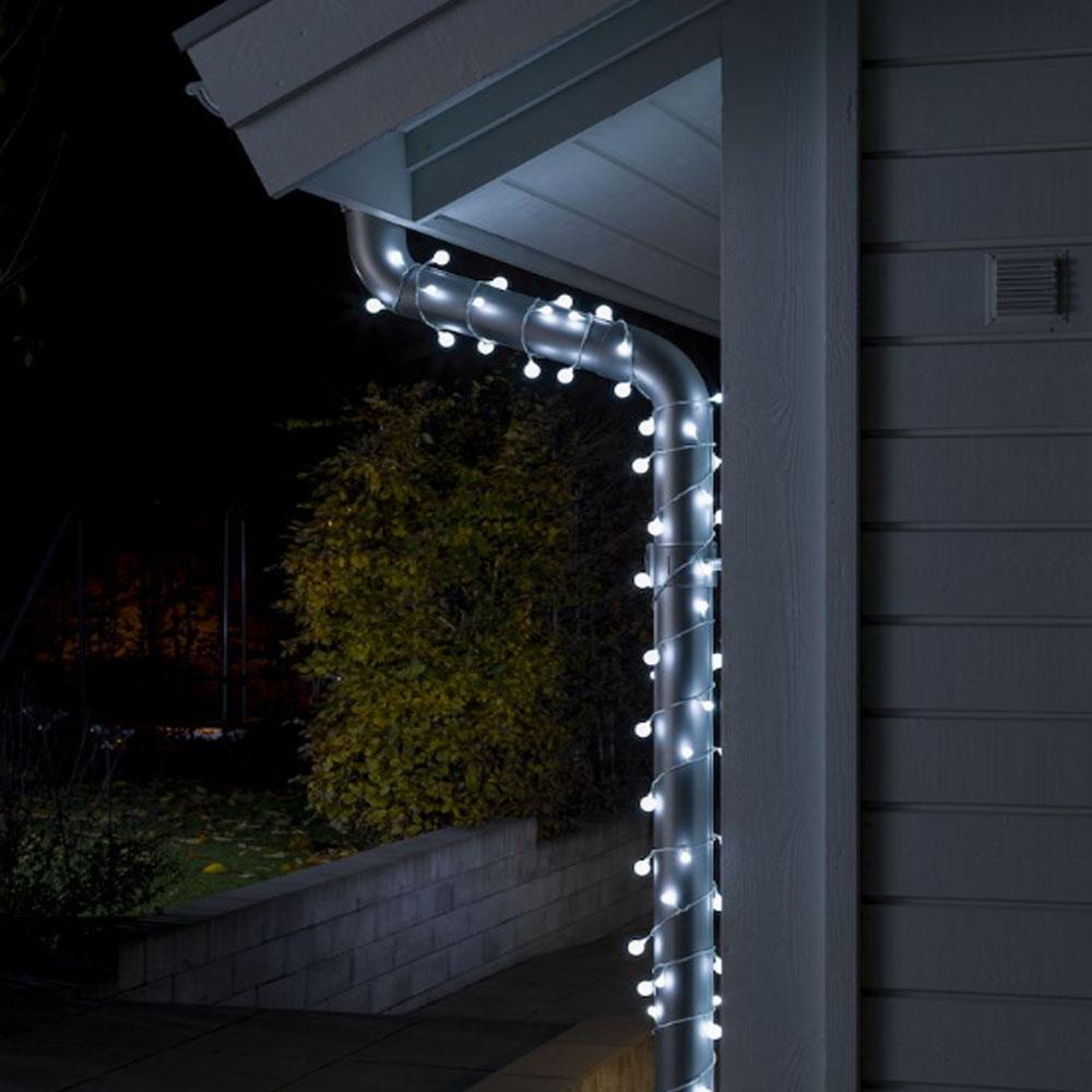 Cluster lighting - led-julelys udendørs og indendørs - 80 lys - 6,32 meter - kold hvid
