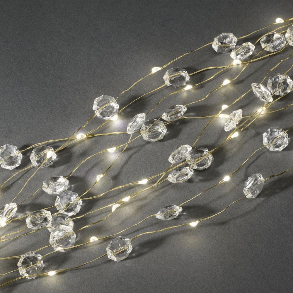 Wire lighting - led-julelys indendørs - 100 lys - 0,9 meter - ekstra varm hvid