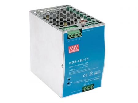NETDEL - 1 UDGANG - 480 W - Skinnemontering - 24 V - 20 A - TIL INDE - Mean Well