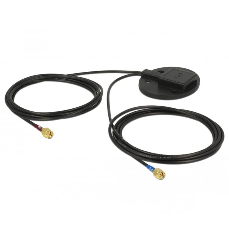 Navilock Multiband GPS LTE UMTS GSM SMA 2 - 3 dBi Antenne 2 x 2 m RG- - Navilock