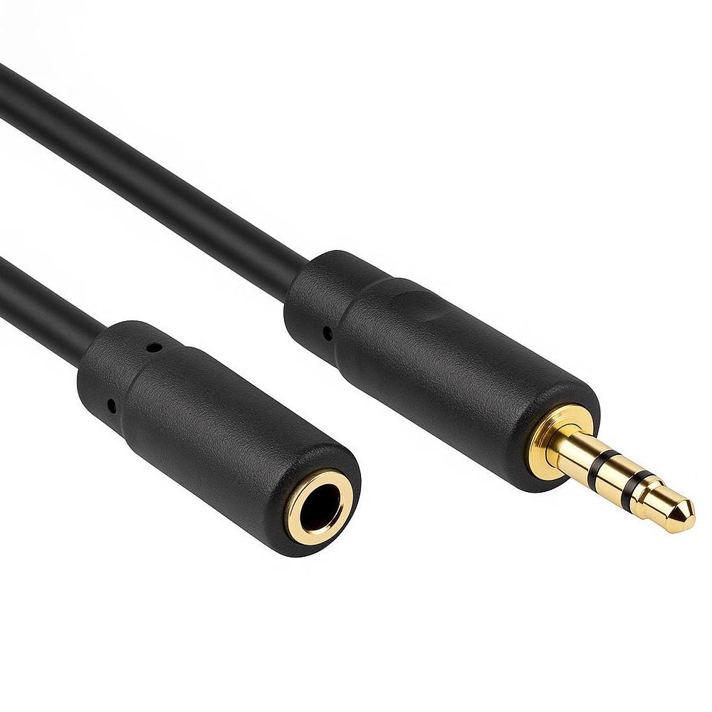 • Merk: Allteq • Kleur: zwart • Aansluiting 1: 3,5 mm jack male • Aansluiting 2: 3,5 mm jack female • Verguld: ja • Afgeschermd: nee • Kabellengte: 0,5 meter • Garantie: 5 jaar Allteq jack verlengkabel Met deze Allteq jack verlengkabel van 0,5 meter lengte in de kleur zwart kan een andere audiokabel eenvoudig worden verlengd. Voor gebruik van de kabel is aan beide uiteinden een 3,5 millimeter jack gemonteerd. Het gaat om een mannelijke stekker en een vrouwelijke stekker die geschikt zijn voor het doorgeven van geluid in stereo. Toepassingen De kabel is direct klaar voor gebruik en eenvoudig aan te sluiten. Een mantel zorgt voor flexibiliteit en stevigheid van de kern, de connectoren zijn van degelijk materiaal. De kabel is geschikt voor universeel gebruik voor alle merken en vele apparaten. Zo kan deze kabel worden gebruikt als verlengkabel voor elke audioverbinding. Bijvoorbeeld om de telefoon te verbinden met stereo apparatuur zoals een versterker of met de audioinstallatie in een auto. Uiteraard kan deze kabel ook worden gebruikt in combinatie met een iPod of IPad en andere apparatuur. Kenmerken • voor universeel gebruik als stereo verlengkabel • verkrijgbaar in verschillende lengtes Overige eigenschappen De kern van de kabel is flexibel. Door de mantel wordt er niet alleen bescherming geboden, maar is de kabel ook buigzaam. De connectoren van de jack kabel zijn verguld. De kabel wordt verkocht met een garantie van 5 jaar.Jack forlængerkabel 3,5 mm stereo male til female