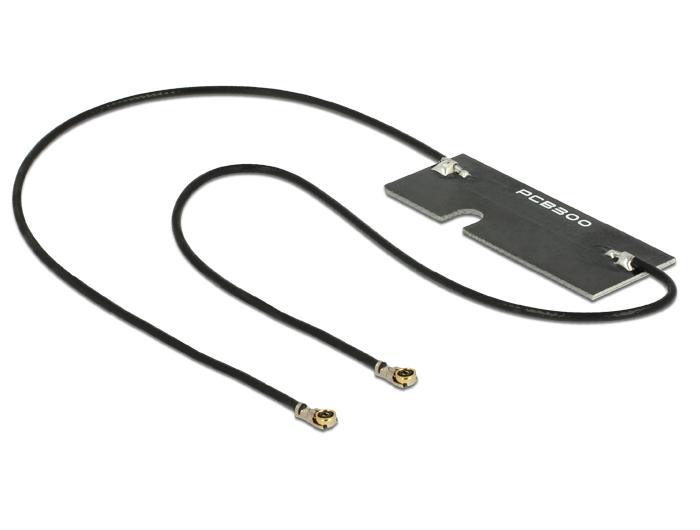 Delock WLAN dobbeltantenne MHF IV /HSC MXHP32 kompatibel stik 802.11 ac/ - Delock
