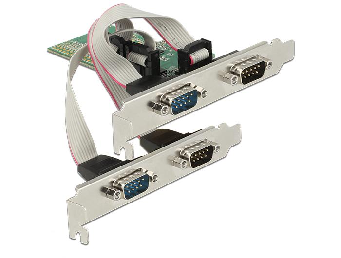 Delock PCI Express Kort > 4 x Seriell RS-232 - Delock