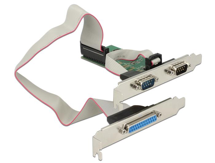 PCI Express Kort > 2 x Seriell RS 232 + 1 x Parallel - Delock