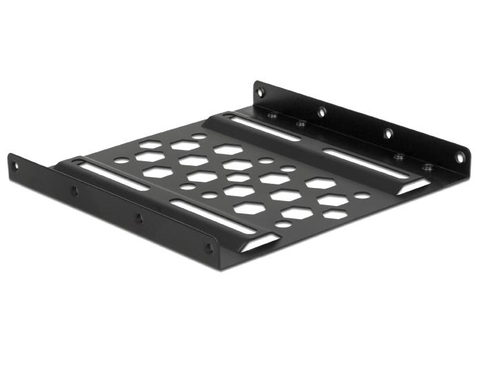Delock Aluminium Indbygningsramme 2,5″ til 3,5″ sort - Delock