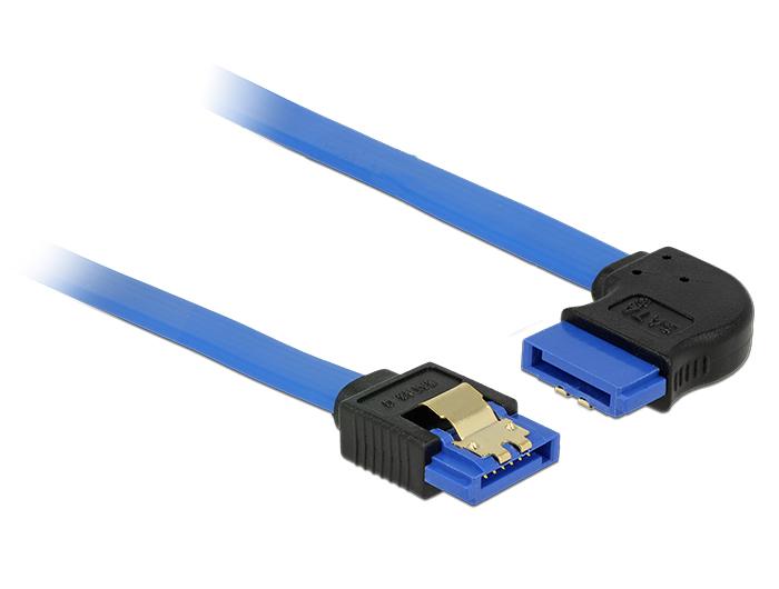 Delock Kabel SATA 6 Gb/s stik lige > SATA stik vinklet 30 cm - Delock
