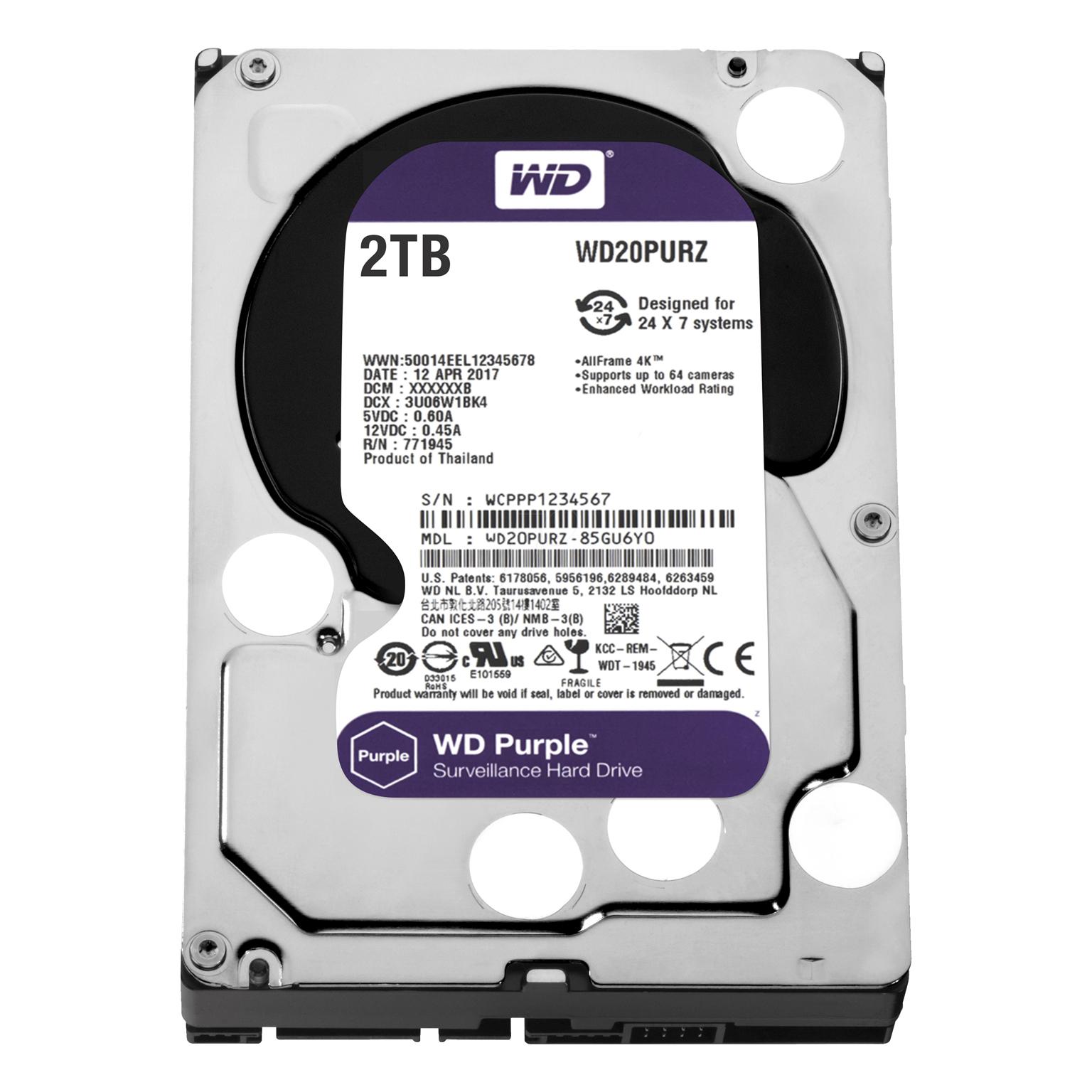 Kamerasystemets harddisk - Western Digital