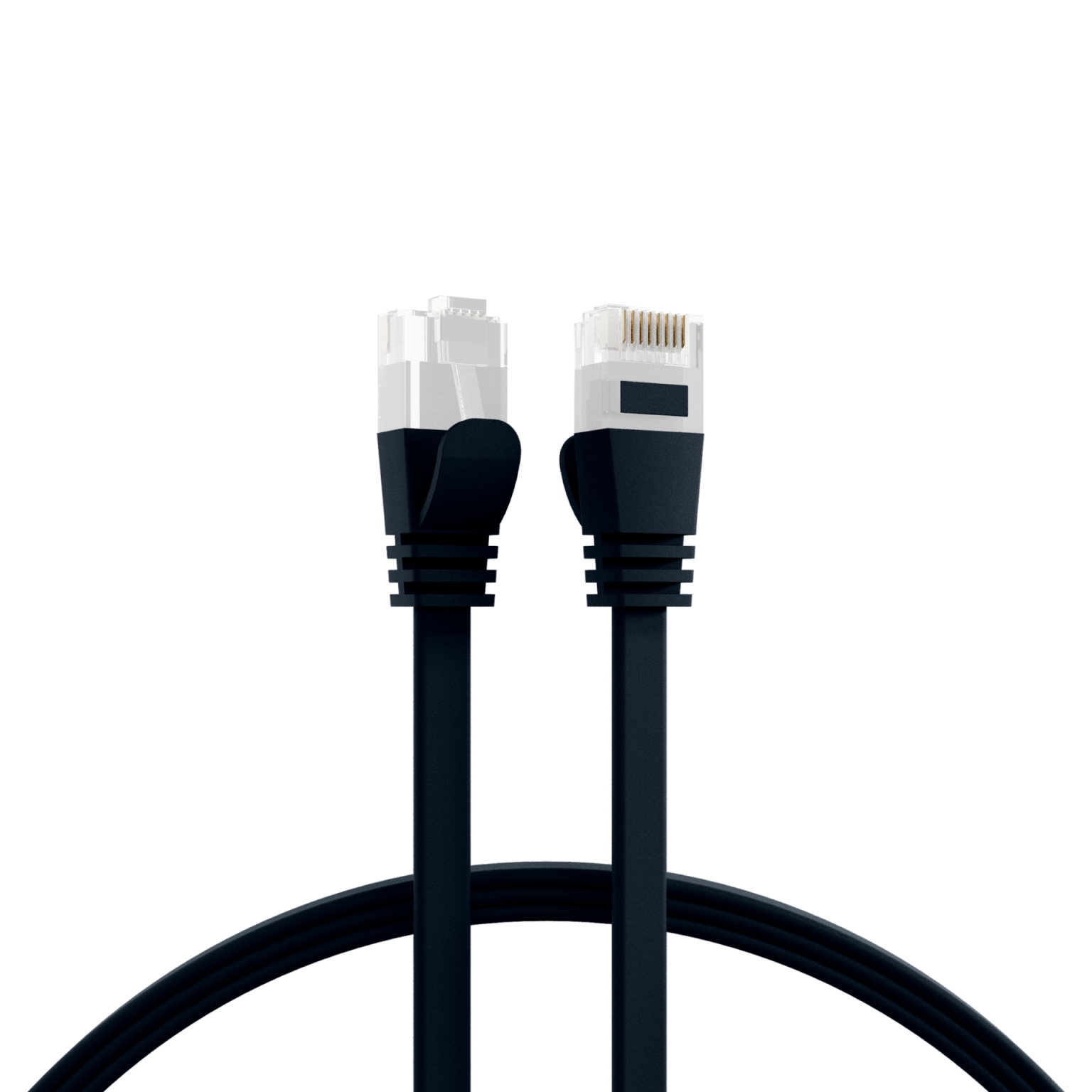 Cat. 6A U/UTP flad patchkabel 1m sort - EFB